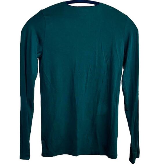 J Gilbert Dark Teal Lightweight Long Sleeve Top Size 2 - Picture 2 of 4